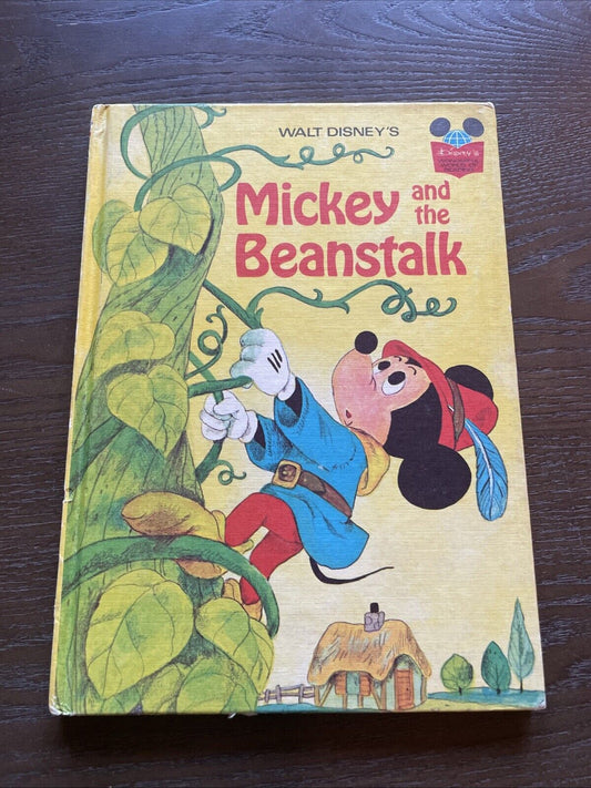 CHILDREN'S BOOK - WALT  DISNEY'S - MICKEY AND  THE BEANSTALK - 1973 - GOOD CONTI