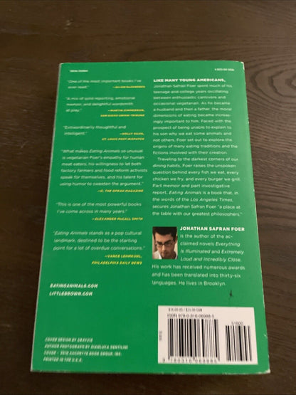 Eating Animals by Jonathan Safran Foer (2010, Trade Paperback)