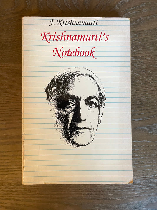 Krishnamurti's Notebook Paperback Jiddu Krishnamurti