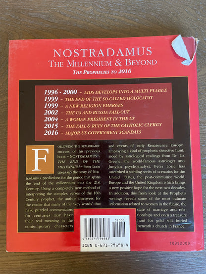 Nostradamus: The Millennium and Beyond by Lorie, Peter; Greene, Liz